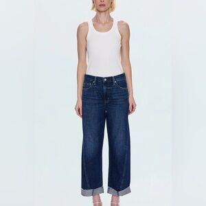 NEW w/TAGS- Pistola Kacey Mid Rise Cuffed Straight Jean in Cultivate